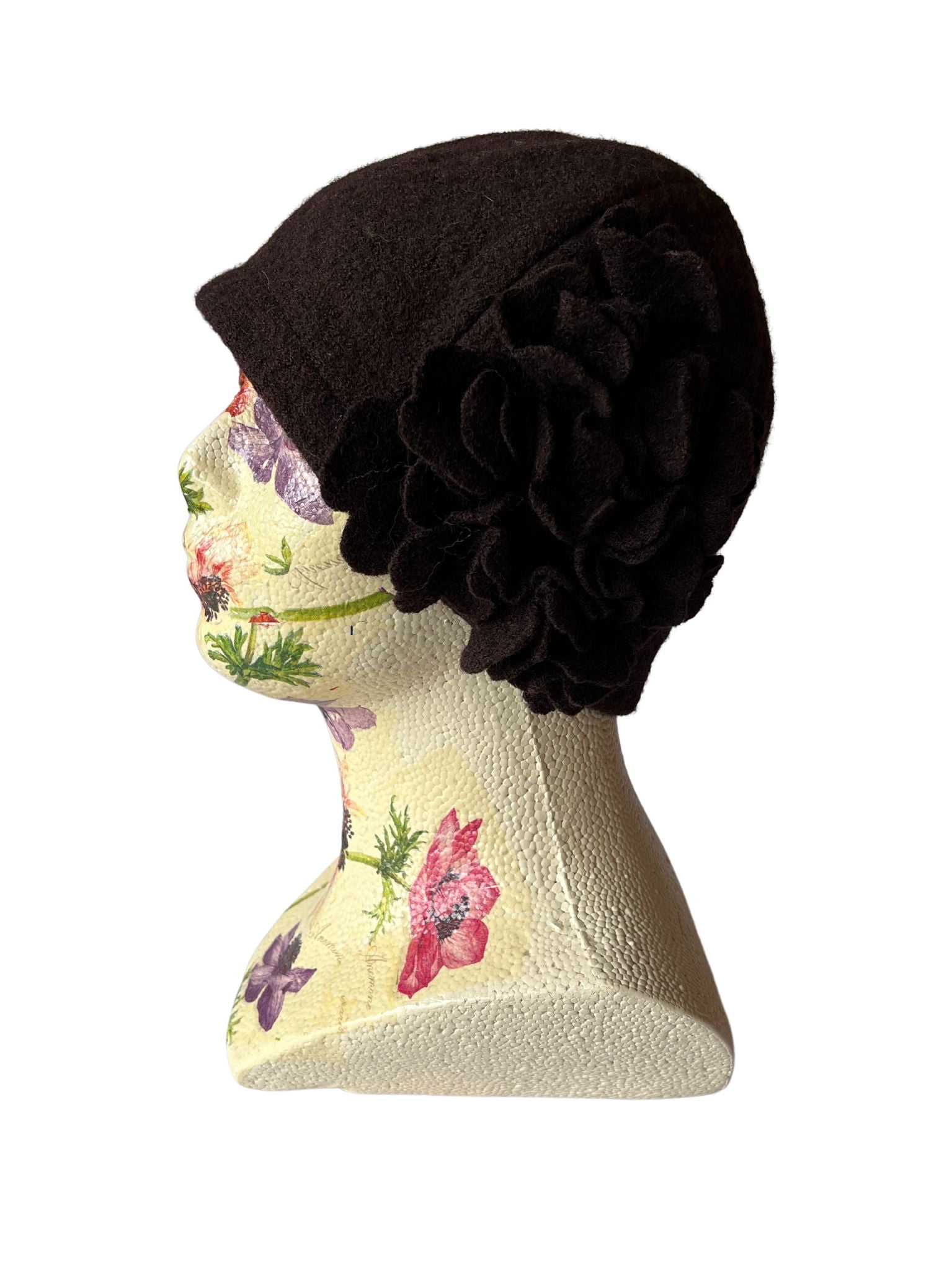 Czapka ręcznie robiona handmade wełna gotowana - obrazek 2