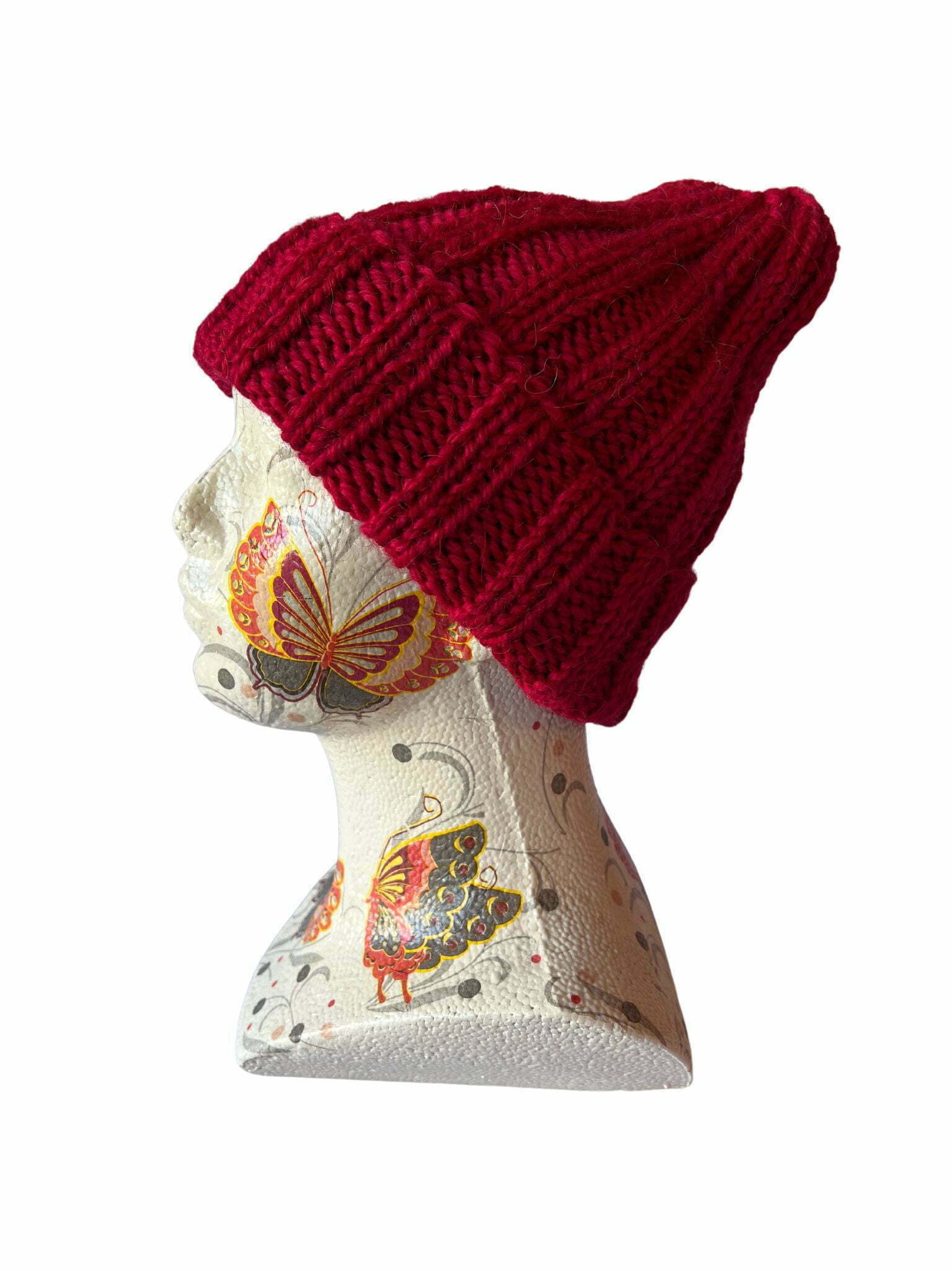 Czapka ręcznie robiona handmade wełna - obrazek 2