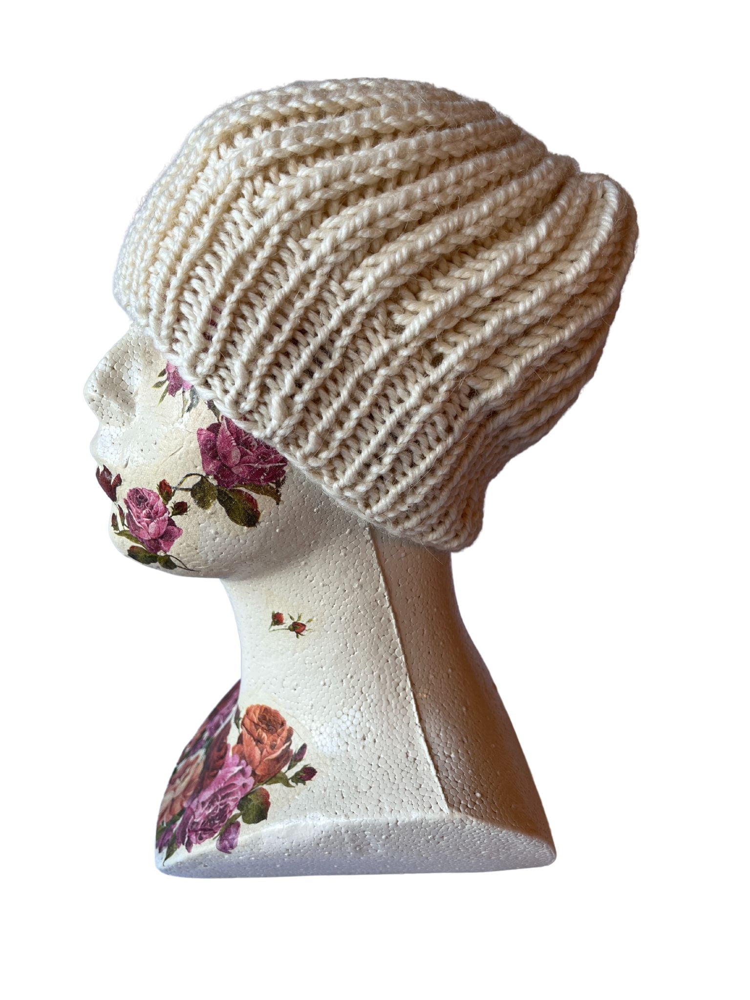 Czapka ręcznie robiona handmade wełna - obrazek 2