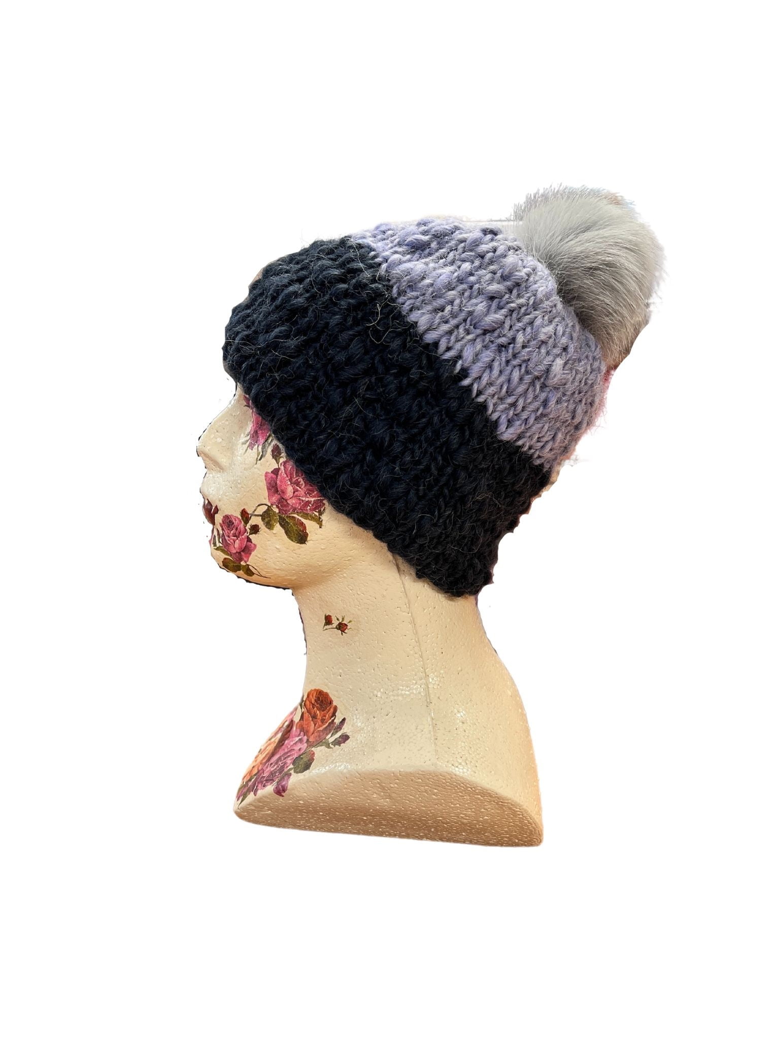 Czapka ręcznie robiona handmade wełna, alpaka - obrazek 2